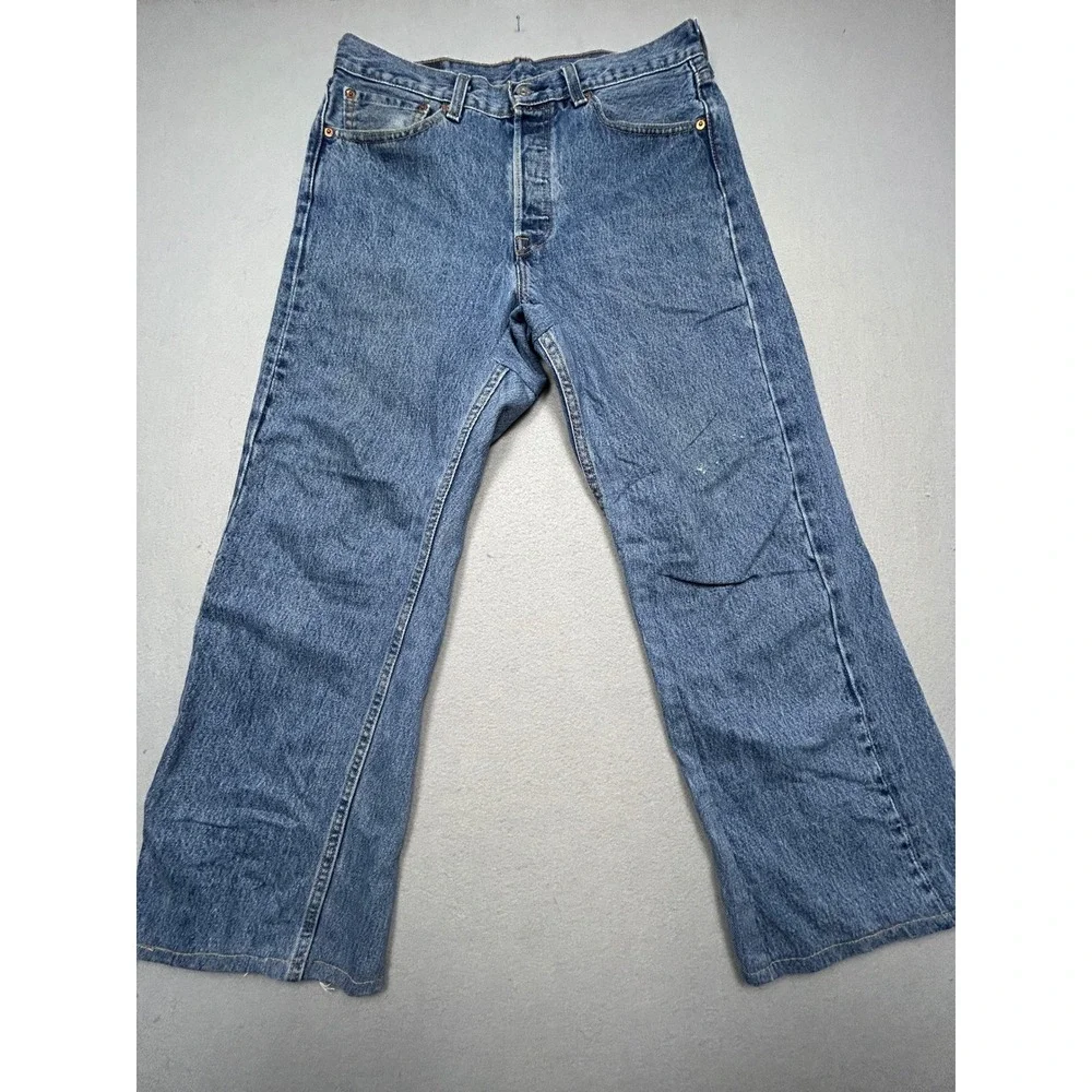 Levi's 501 Original Fit Cotton Blue Denim Jeans W31 L30 Mens